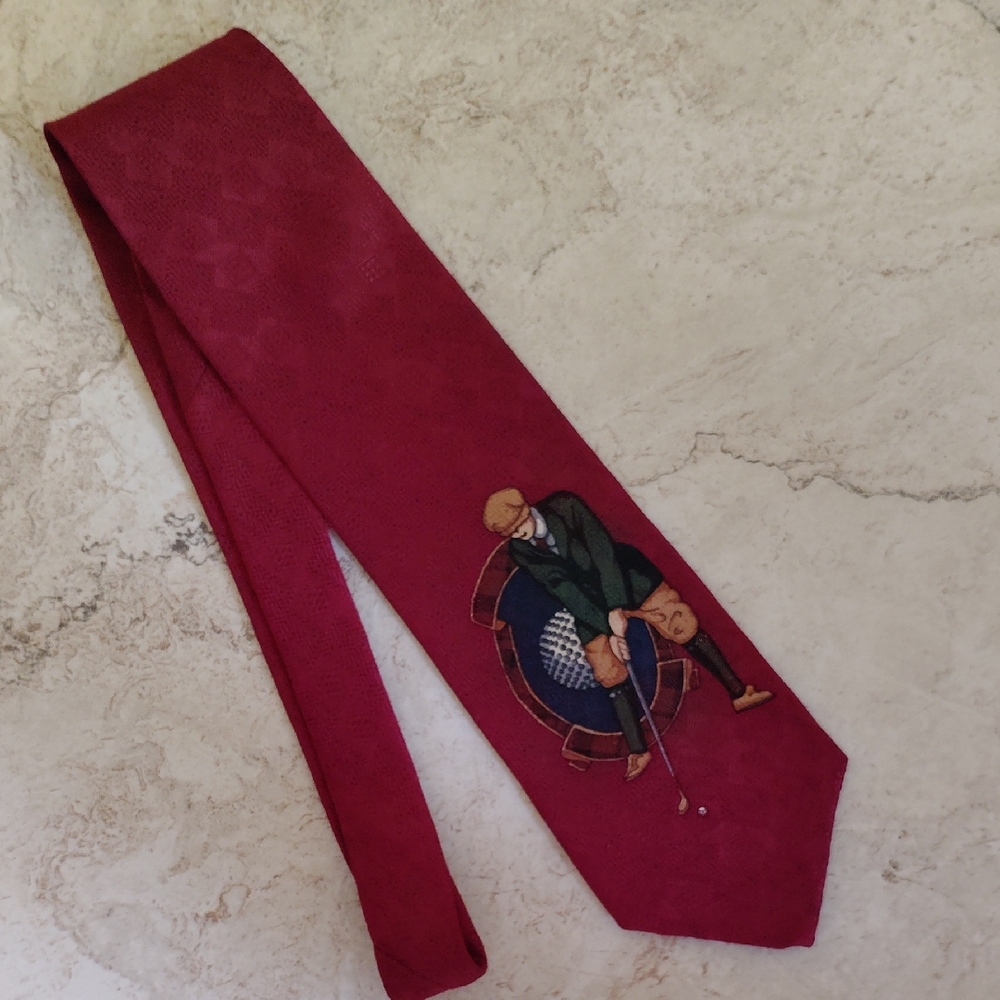 Hathaway Golf Tie 100% Silk